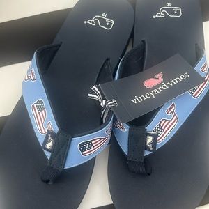Vineyard Vines Flag Whale Flip Flop